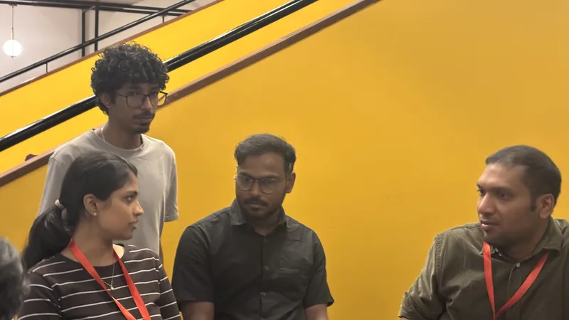 Attendees deep in conversation at Circa, The Hive, Chennai.