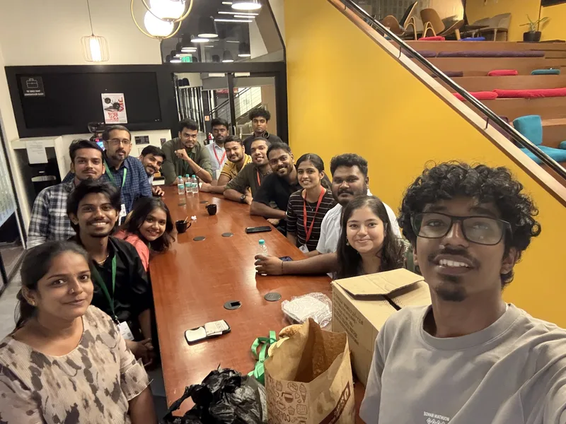 Attendees gathered around the table at Circa, Chennai.