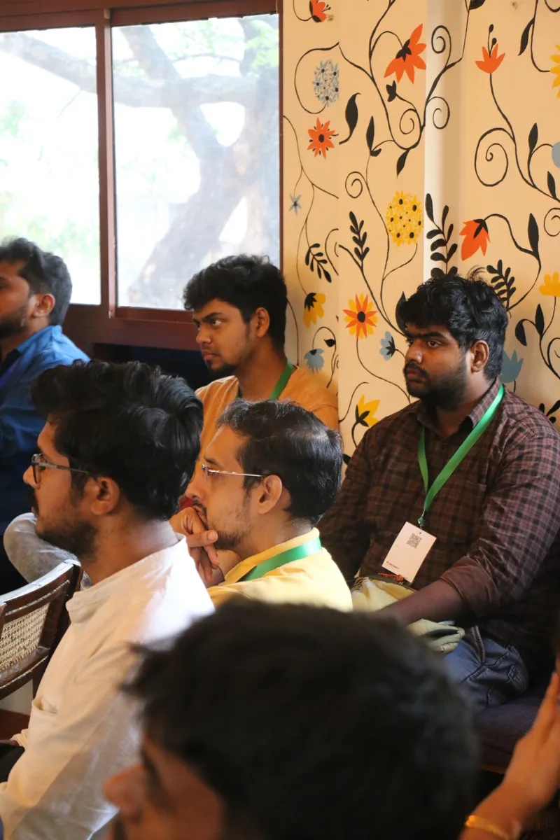 Listening in during a session at Circa, Chennai.