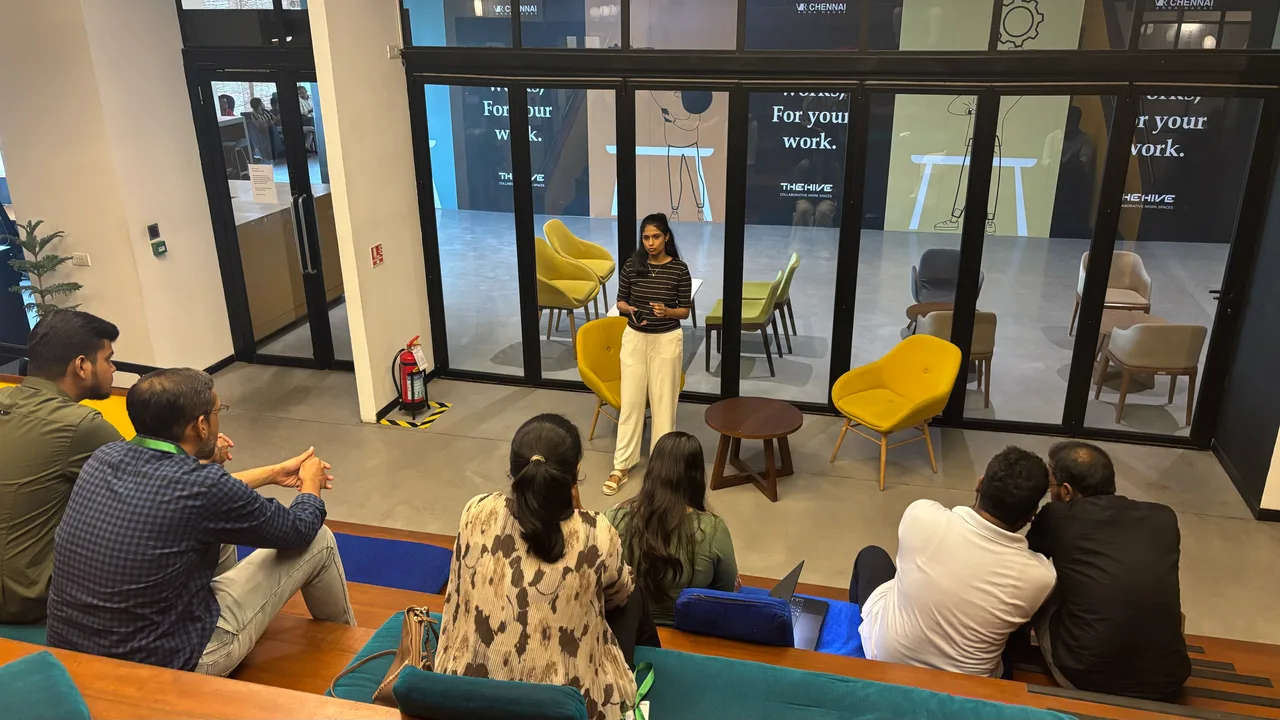Attendees at Circa Vol. 02, The Unscripted Hour, at The Hive coworking space, Chennai.