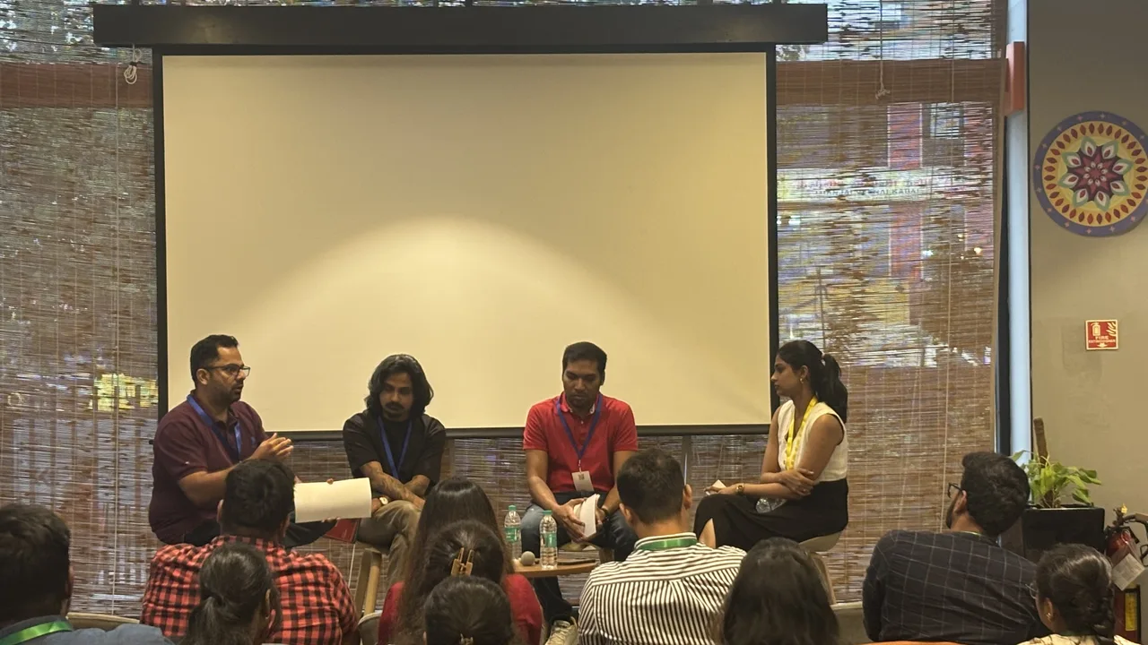 The panel taking questions from the room at Circa Vol. 03, Chennai.