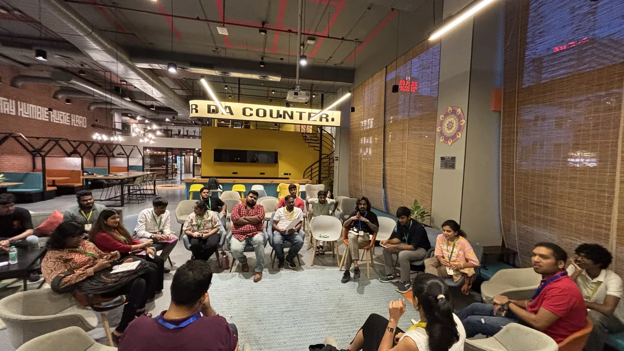 An evening circle discussion at Circa Vol. 03, The Hive, Chennai.