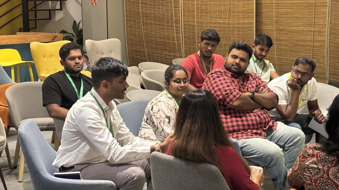 Attendees swapping notes at Circa Vol. 03, The Hive, Chennai.