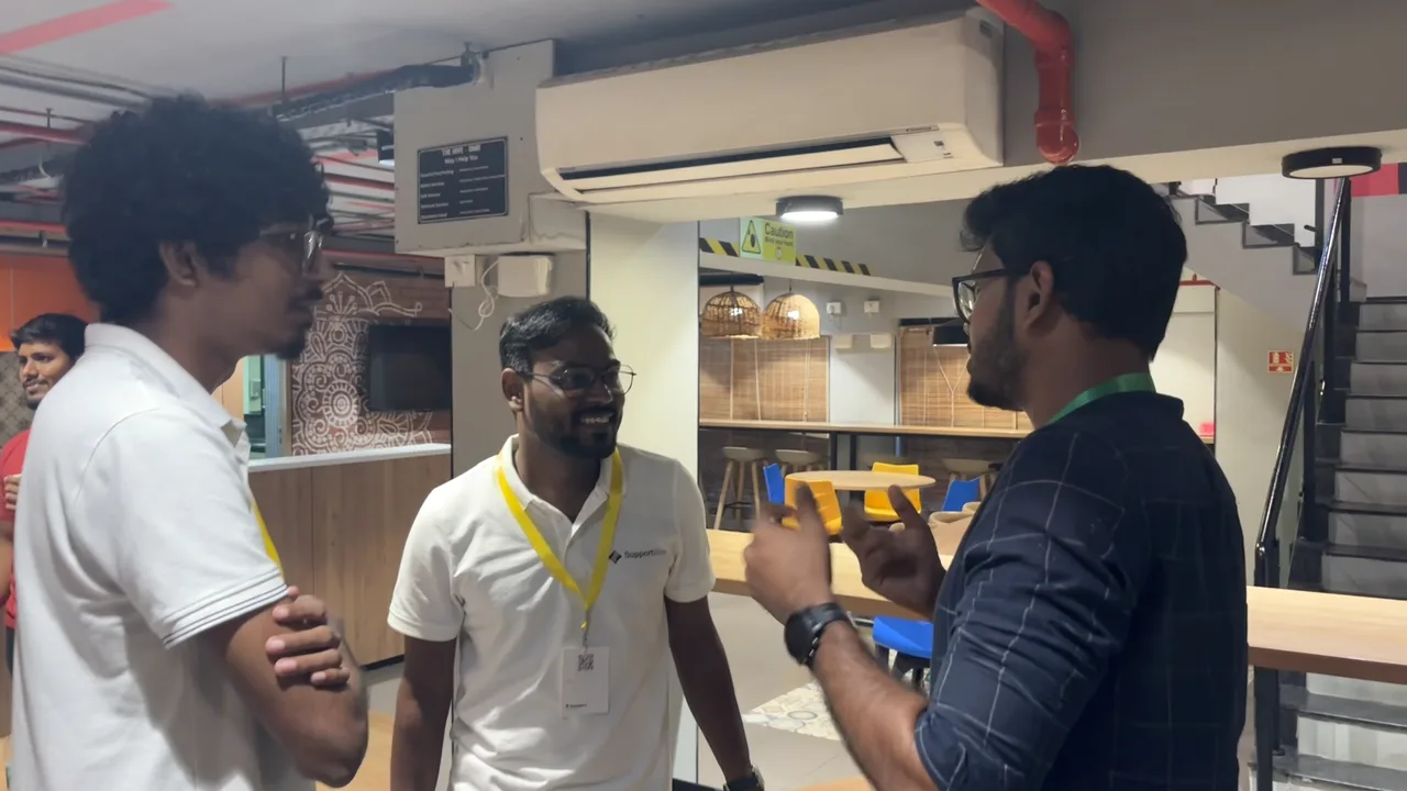 Attendees mid-conversation at Circa Vol. 03, The Hive, OMR, Chennai.