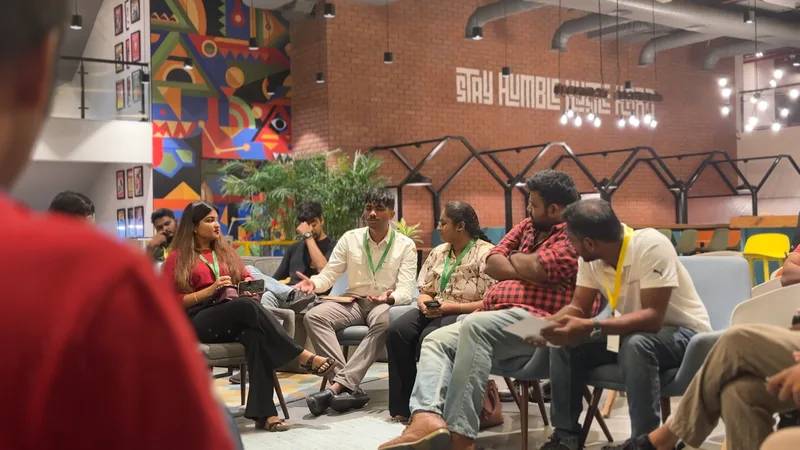 The room in an open circle at Circa Vol. 03, The Hive, OMR, Chennai.