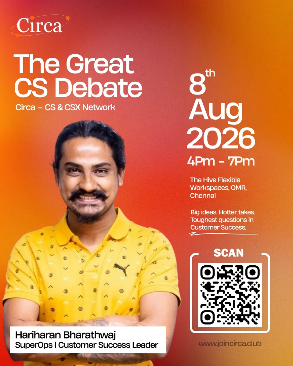 Hariharan Bharathwaj, on the panel at Circa Vol. 03, The Great CS Debate, on August 8 at The Hive, OMR, Chennai.